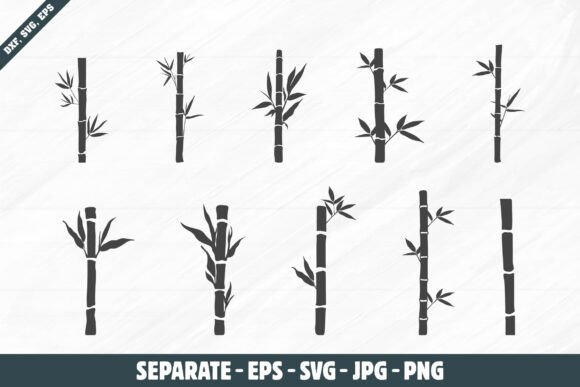 Bamboo Silhouettes Graphics & Illustrations