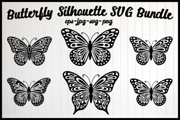 Butterfly Silhouette SVG Bundle: Graphics & Illustrations for Real Crafting
