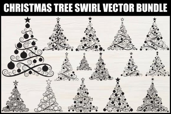 Christmas Tree Swirl Vector Bundle