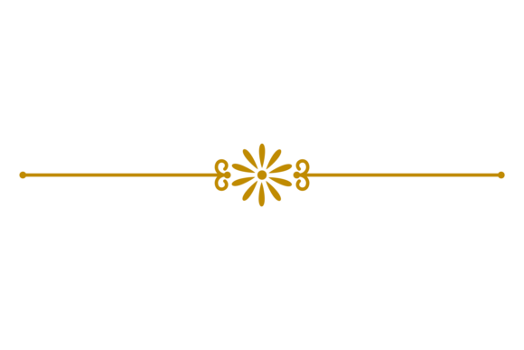 Golden Line Retro Deco Text Separator: Graphics & Illustrations