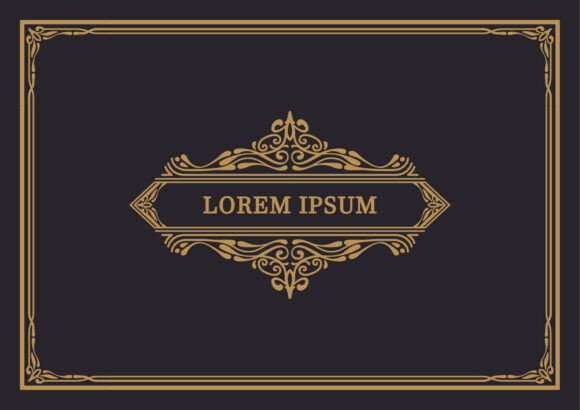 Luxury Vintage Border: Graphics & Illustrations for Editorial Polish