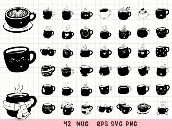 Mug SVG Bundle Coffee Cup Clipart