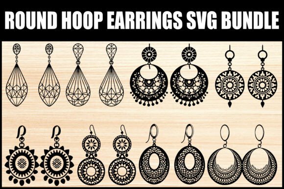 Round Hoop Earrings SVG Bundle: Graphics & Illustrations for Content Publishers