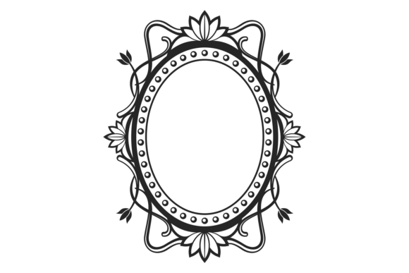 Royal Border: Victorian Mirror Frame Graphics & Illustrations