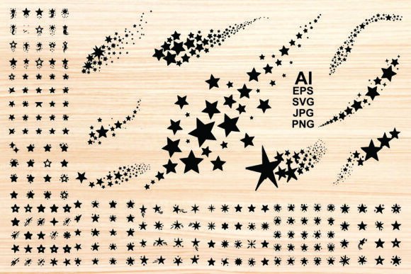 Shooting Star Silhouette Graphics & Illustrations
